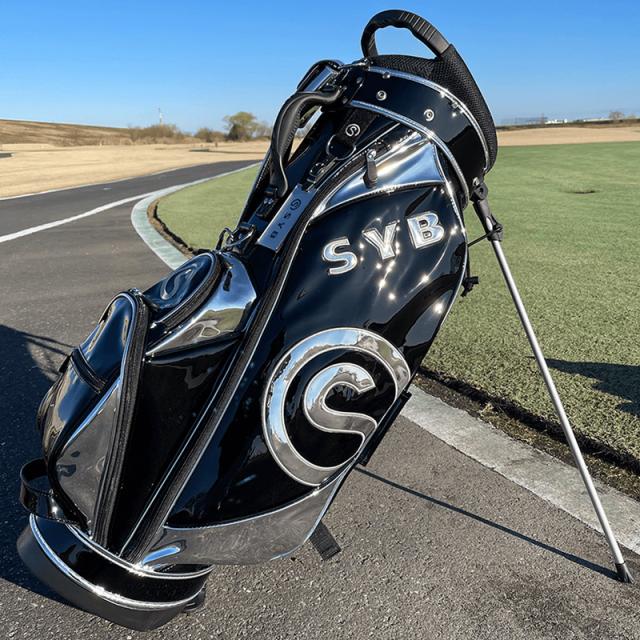SYB 9型 エナメル スタンドバッグ ミラーブラック【新品】TAAR スタンド式キャディバッグ スタッフバッグ ゴルフバッグ キャディーバック キャディバック 地クラブ エスワイビー
