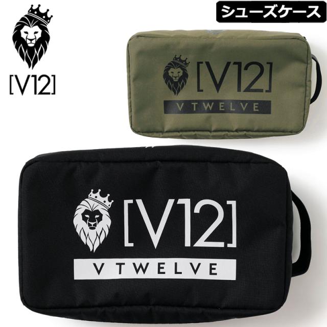 V12 ゴルフ シューズケース LINE UP SHOES CASE V122410-BG02 【新品】TAAR シューズバッグ 靴入れ ゴルフ用バッグ おしゃれ ロゴ V12GOLF FEB1