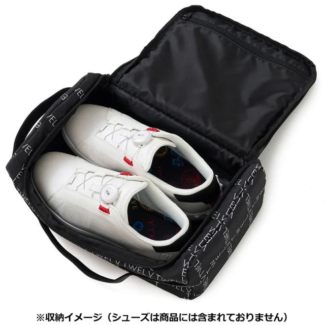 V12 ゴルフ 2026 シューズケース TYPO GRID SHOES CASE V122610-BG07 ヴィ・トゥエルヴ【新品】26SS シューズバッグ 靴入れ ゴルフ用バッグ ロゴ メンズ レディース ユニセックス UNISEX 男女兼用 男女共用 V12 GOLF JAN3_3