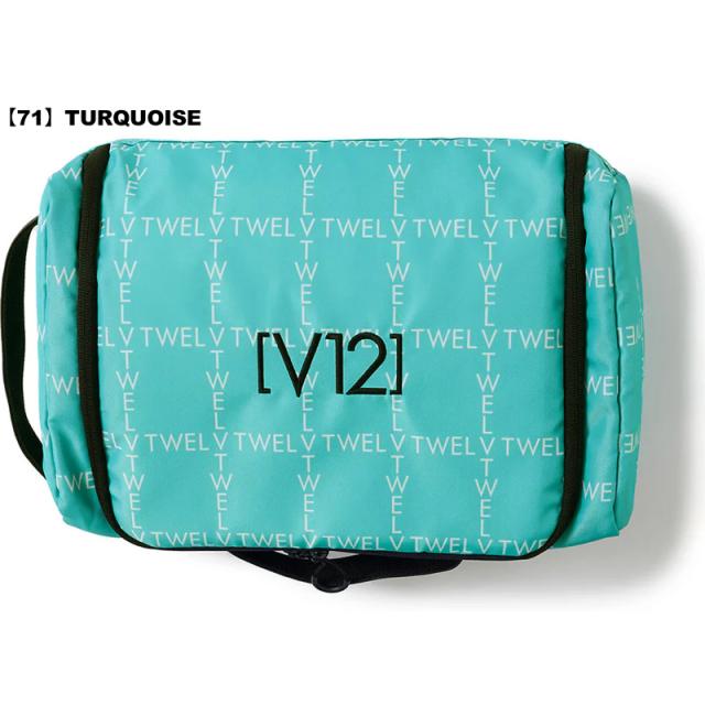 V12 ゴルフ 2026 シューズケース TYPO GRID SHOES CASE V122610-BG07 ヴィ・トゥエルヴ【新品】26SS シューズバッグ 靴入れ ゴルフ用バッグ ロゴ メンズ レディース ユニセックス UNISEX 男女兼用 男女共用 V12 GOLF JAN3_4