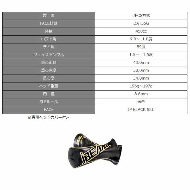 JBEAM 2023 ZY-MAX ドライバー 可変式 グラファイトデザイン TourAD XC