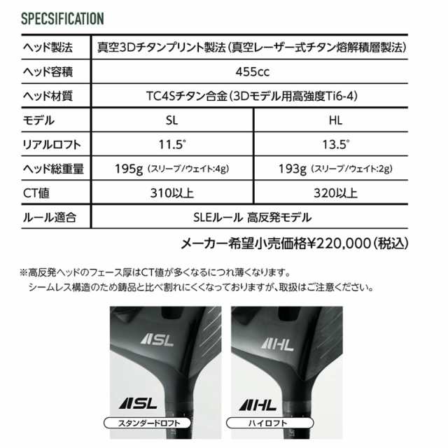 TiLaM ティラム 超高反発 ドライバー 1st EDITION クレイジー Royal Decoration OVE 装着 CRAZY ロイデコ 【カスタム】【新品】 チタン GOLF シャフト 地クラブ