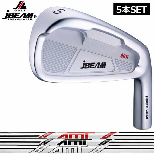 JBEAM T901i アイアンセット 5本組(#6-PW) ダイナミックゴールド AMT レッド/ホワイト/ブラック 装着 【カスタム】【新品】 Jビーム スチ