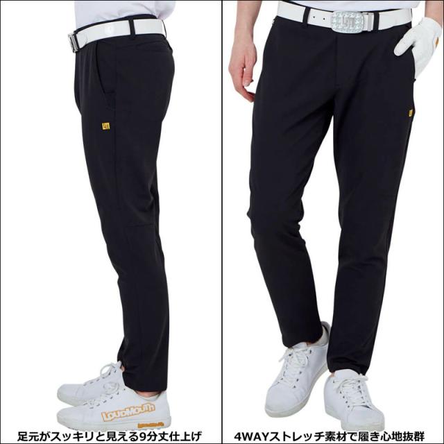 【日本規格】ラウドマウス メンズ テーパード ロングパンツ 762303(998) Black ブラック 【新品】 RAAR Loudmouth ゴルフウェア 無地 派手 MAR2_2