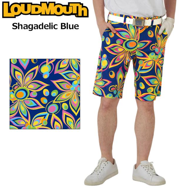 ラウドマウス メンズ ショートパンツ ストレッチ Shagadelic Blue シャガデリックブルー 763302(075) 【日本規格】【メール便発送】【新品】SAAR Loudmouth ゴルフウェア 派手 MAY2