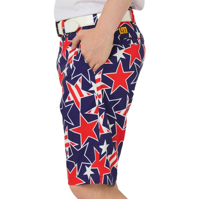 ラウドマウス メンズ ショートパンツ ストレッチ Star Studded Navy スタースタッズネイビー 763304(078) 【日本規格】【メール便発送】【新品】SAAR Loudmouth ゴルフウェア 派手 MAY2 ラウドマウス メンズ ショートパンツ ストレッチ Star Studded Navy