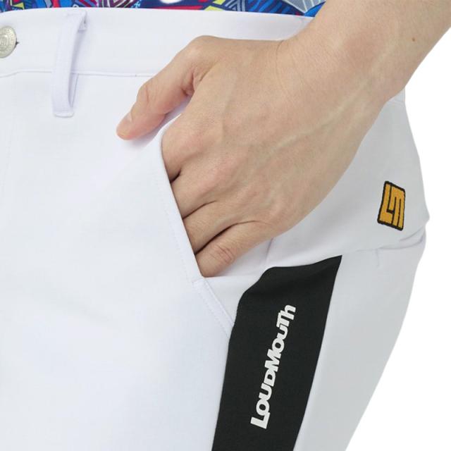 ラウドマウス メンズ ショートパンツ 軽量ダンボールニット White ホワイト 763307(999) 【日本規格】【新品】SAAR Loudmouth ゴルフウェア 派手 MAY2_4