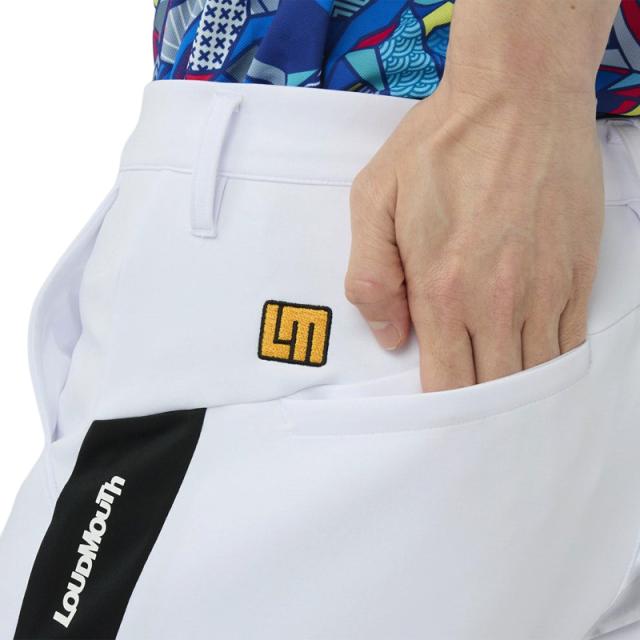 ラウドマウス メンズ ショートパンツ 軽量ダンボールニット White ホワイト 763307(999) 【日本規格】【新品】SAAR Loudmouth ゴルフウェア 派手 MAY2_6