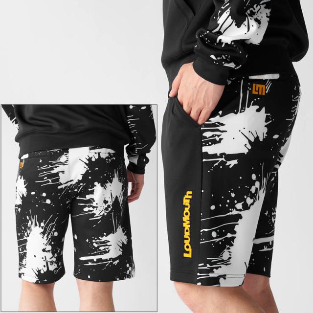 ラウドマウス 2025 メンズ ショートパンツ ダンボールニット 柄切替 UV
