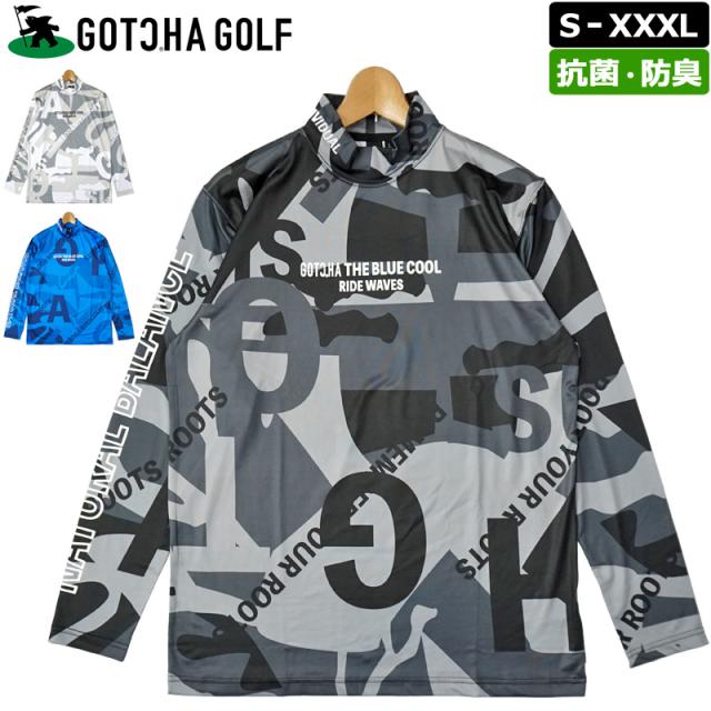 【メール便発送】ガッチャゴルフ メンズ 抗菌防臭 ハイネック 長袖 アンダーシャツ 221GG1102 GOTCHA GOLF 春夏秋【新品】2SS2 ゴルフウェア トップス インナー FEB3