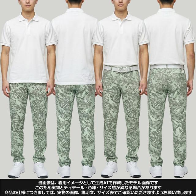 【SALE特価】ガッチャゴルフ メンズ ストレッチ 撥水 ロングパンツ 222GG1801 リーフ柄 GOTCHA GOLF 【新品】RAAR 春夏秋 ゴルフウェア_2