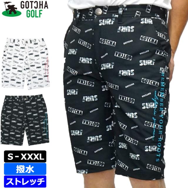 ガッチャゴルフ メンズ サーフロゴ ショートパンツ 撥水 ストレッチ 222GG1905 GOTCHA GOLF メール便発送【新品】RAAR ショーツ ハーフパンツ ショーパン ゴルフウェア 春夏秋