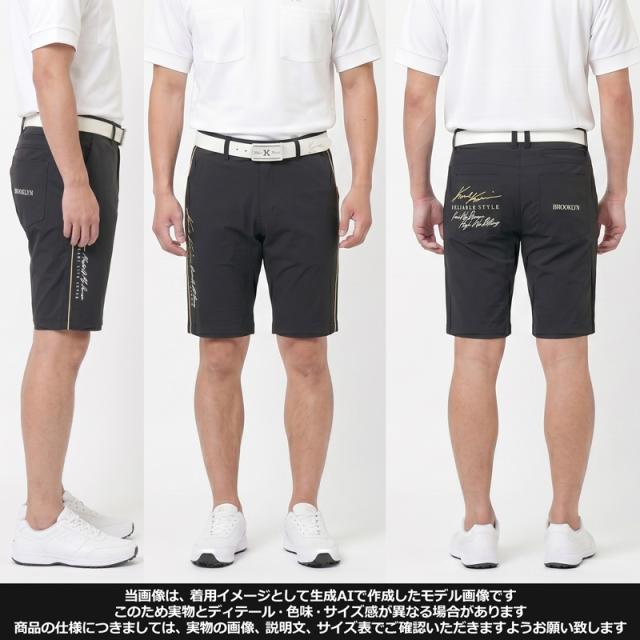 カールカナイゴルフ メンズ 吸汗速乾 ストレッチ ショートパンツ ゴールドライン 222KG1901 Karl Kani GOLF 【メール便発送】【新品】RAAR ゴルフウェア ボトムス JUN3_2