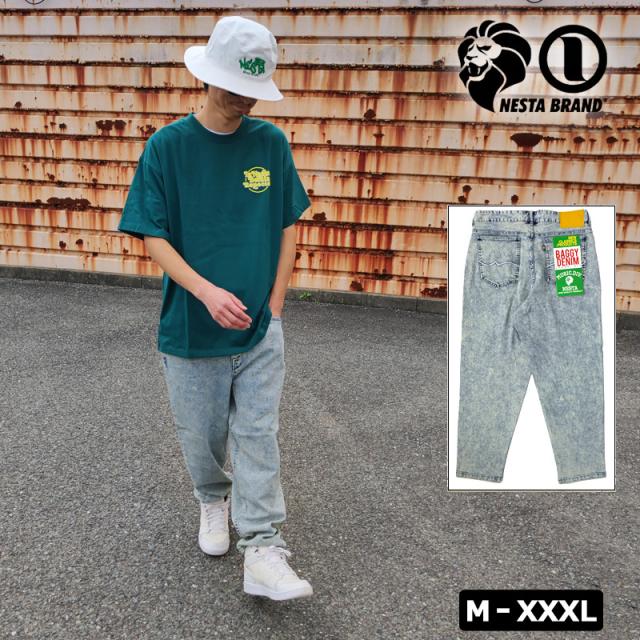 ネスタブランド ストレッチ デニム ロングパンツ ブリーチ バギー 221NB1800 NESTA BRAND 【新品】RAAR ボトムス ロングパンツ デニム ジーンズ ストリート ファッション MAR3