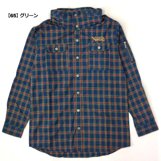 【SALE特価】ノートン ボリュームネック 長袖 シャツ 223N1500 ネルチェック Norton 【新品】SAAR 長そで シャツ ウェア メンズ ファッション_6