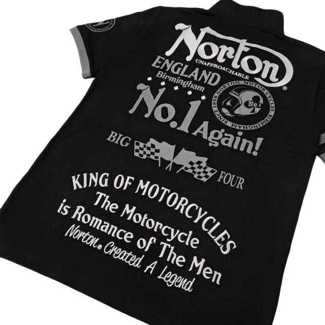 ノートン 半袖 ポロシャツ 232N1231 No.1 刺繍 Norton 【メール便発送】【新品】SAAR 半そで メンズ ファッション バイカー APR1_9
