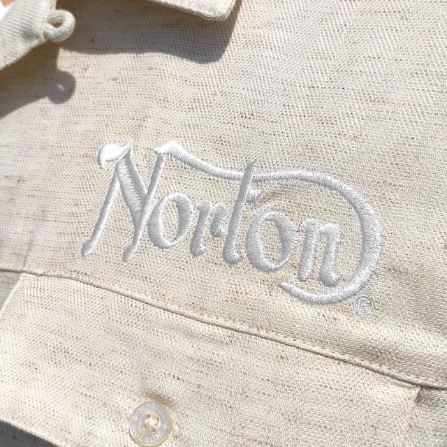 ノートン 開襟 半袖シャツ 麻混素材 232N1501 Norton 【メール便発送】【新品】SAAR 半そで シャツ ウェア トップス メンズ ファッション カジュアル APR2_5