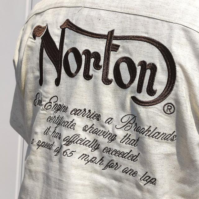 ノートン 開襟 半袖シャツ 麻混素材 232N1501 Norton 【メール便発送】【新品】SAAR 半そで シャツ ウェア トップス メンズ ファッション カジュアル APR2_8