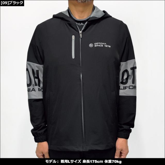 ガッチャゴルフ メンズ フルジップパーカー 吸汗速乾 UVカット 全方向ストレッチ 水陸両用 232GG1600 GOTCHA GOLF【新品】SAAR フーディー ジップアップ ジャケット ブルゾン アウタートップス 長袖 ゴルフウェア_1
