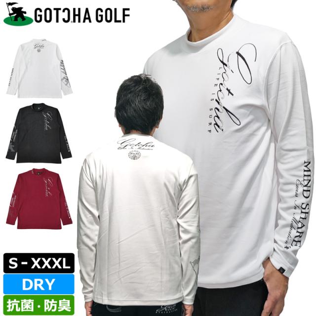 ガッチャゴルフ メンズ 両面微起毛 モックネック 長袖 シャツ 吸汗速乾 抗菌防臭 233GG1102 GOTCHA GOLF 【メール便発送】【新品】3WF2 ゴルフウェア トップス モックネックシャツ SEP1 の通販は 6,012円