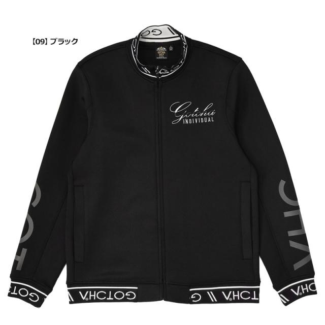 ガッチャゴルフ 長袖 ブルゾン 撥水 233GG1303 フルジップ ポンチ素材 リブ ジャカード GOTCHA GOLF 【新品】SCBR ゴルフウェア ジャケット スタンド NOV2_2