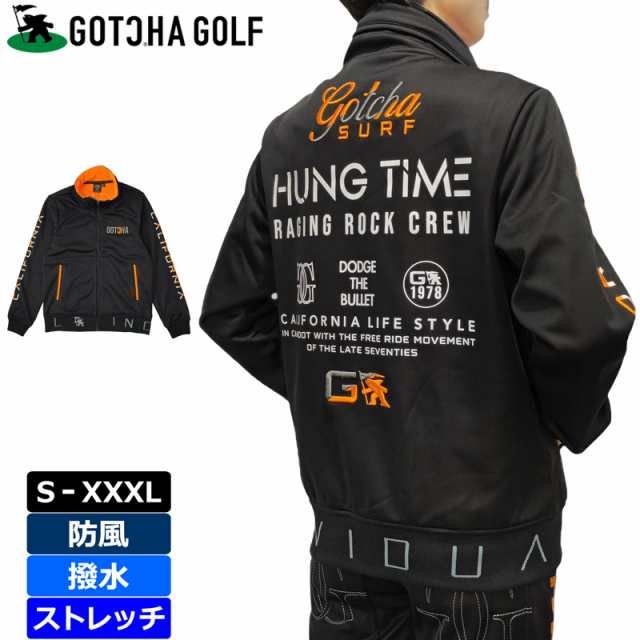 ガッチャゴルフ メンズ 防風 撥水 ストレッチ 裏フリース 長袖 ジャケット 233GG1601 GOTCHA GOLF ボンディング 防寒 【新品】3WF2 ゴル