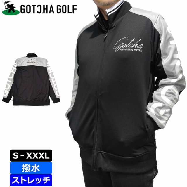 ガッチャゴルフ 2024 メンズ 撥水 フルジップ 長袖 ジャケット 241GG1303 スペーサー切替透けロゴ GOTCHA GOLF 【新品】24SS ゴルフウェ