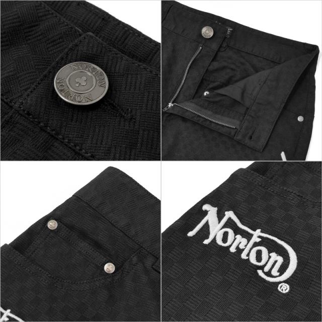 ノートン メンズ ストレッチ チェックジャガード ショートパンツ 242N1904 Norton 【新品】TAAR ジーンズ ボトムス メンズファッション JUN3_7