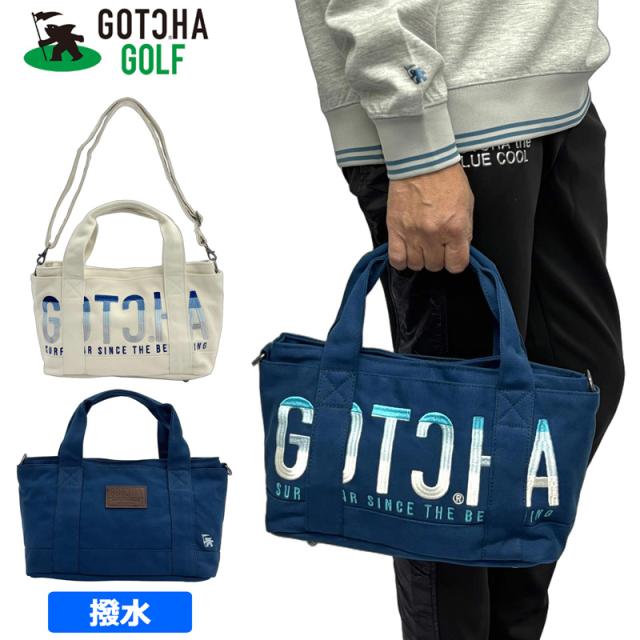 ガッチャゴルフ 2025 2way キャンバス ミニトートバッグ サーフグラデーション 撥水 253GG8500 GOTCHA GOLF 【新品】25FW カートバッグ ラウンドポーチ メンズ レディース ユニセックス OCT2