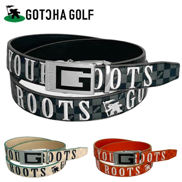 ガッチャゴルフ メンズ ホールレス ベルト 2トーン 刺繍 251GG8101【新品】TCBR GOTCHA GOLF ゴルフウェア メンズウェア