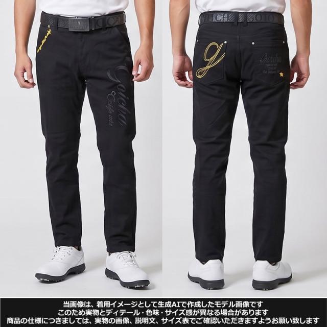 ガッチャゴルフ メンズ ロングパンツ 裏起毛 ストレッチ ロゴ刺繍 253GG1800 GOTCHA GOLF 【新品】UCBR シンプル 無地 ゴルフウェア ボトムス NOV1_2