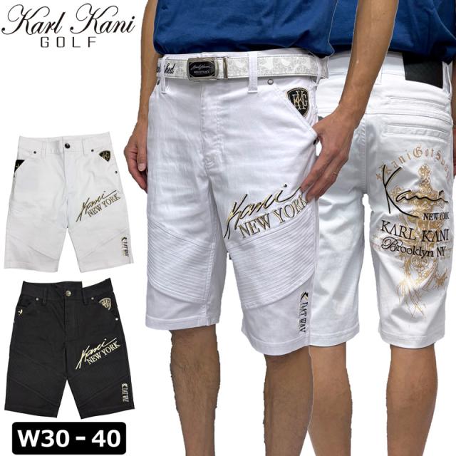 カールカナイゴルフ 2025 ストレッチ ショートパンツ 252KG1901 プレミアム シャイニング ゴールド MAX Karl Kani Golf【新品】25SS ショーツ ハーフパンツ ボトムス ゴルフウェア