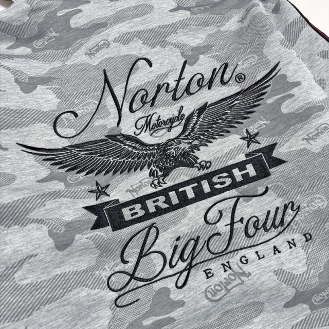 ノートン 2025 メンズ 長袖パーカー フルジップ カモ柄 ポンチ