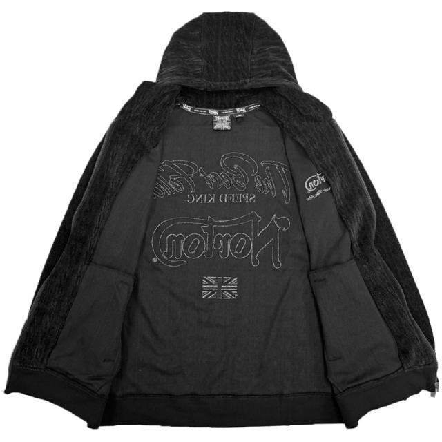 ノートン メンズ フルジップ 長袖パーカー ベロア メタリック刺繍 253N1310 Norton 【新品】UCBR ジップパーカー フーディー ジャケット ブルゾン アウター メンズファッション OCT2_5