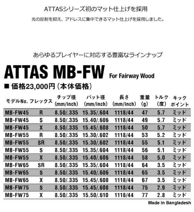 バルド 2023 COMPETIZIONE 568 フェアウェイウッド UST Mamiya ATTAS