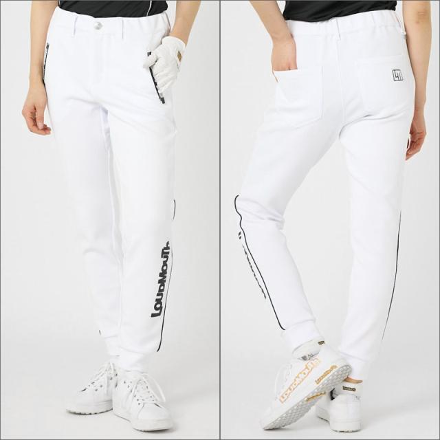 ラウドマウス レディース ジョガーパンツ ダンボール編み物 ロングズボン下 763358(999) White 白いこと 【日本標準尺度】【新品】SAAR Loudmouth ゴルフ御召しもの ジョガパン 無地 MAR3