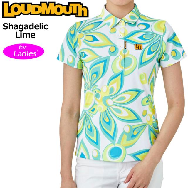 【SALE特価】ラウドマウス レディース 半袖 ポロシャツ Shagadelic Lime シャガデリックライム 762654 (315) 【メール便発送】【日本規格】【新品】2SS2 Loudmouth トップス 派手 APR3の通販は
