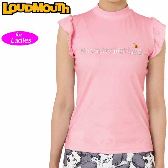 ラウドマウス レディース モックネック ノースリーブシャツ Pink ピンク 763657(992) 【メール便発送】【新品】日本規格 3SS2 ゴルフウェア モックシャツ Loudmouth MAY3 の通販は