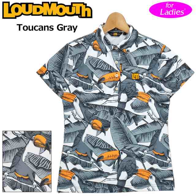 【SALE特価】【日本規格】ラウドマウス レディース ドライ UVカット 半袖 ポロシャツ 771650(296) Toucans Gray トゥーカンズグレー【メール便発送】【新品】1WF2 Loudmouth トップス 派手 SEP2 の通販は