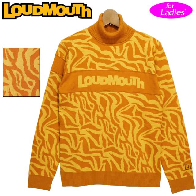【日本規格】ラウドマウス レディース タートルネック セーター 771750(993) イエロー 【新品】QCBR Loudmouuth ニット ゴルフウェア トップス アウター OCT3