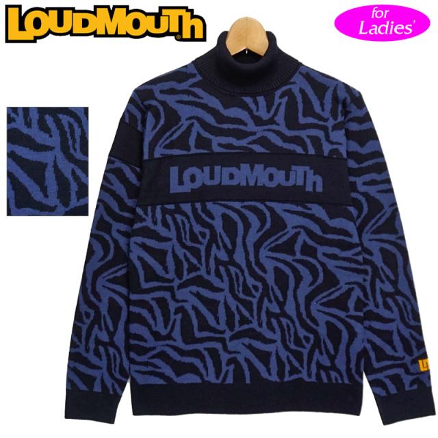 【日本規格】ラウドマウス レディース タートルネック セーター 771750(997) ネイビー 【新品】QCBR Loudmouuth ニット ゴルフウェア トップス アウター OCT3