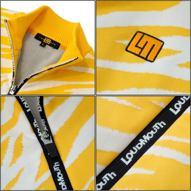 ラウドマウス レディース ニット ブルゾン 蓄熱 防寒 イエロー 771752(993) 日本規格【新品】QCBR Loudmouth セーター ジャケット アウター ゴルフウェア トップス_6