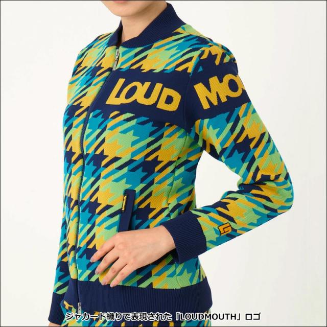 ラウドマウス レディース ニット ジャケット Turquoise ターコイズ 772752(966) 蓄熱 保温 防寒 日本規格【新品】RCBR Loudmouth アウター ブルゾン フルジップ ゴルフウェア_2