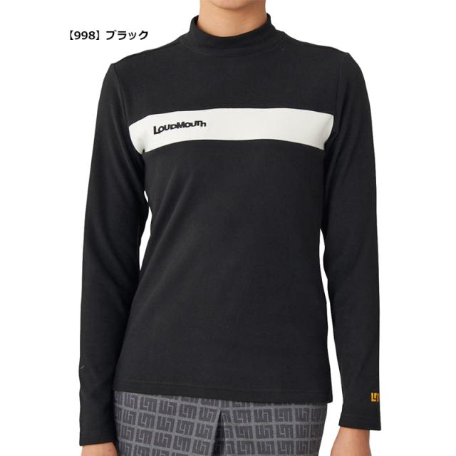 ラウドマウス レディース モックネック 長袖 シャツ 両面起毛 保温 UVカット 773554 【新品】SCBR 日本規格 ゴルフウェア 無地 インナー Loudmouth ラウドマウス レディース モックネック 長袖 シャツ 両面起毛 保温 UV