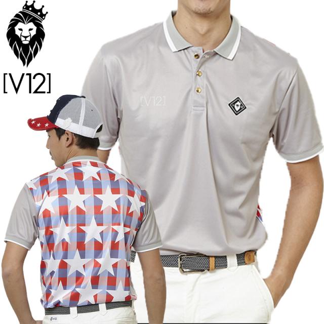 V12 ゴルフウェア ポロシャツ V12 ゴルフ メンズ ポロシャツ TWO FACE