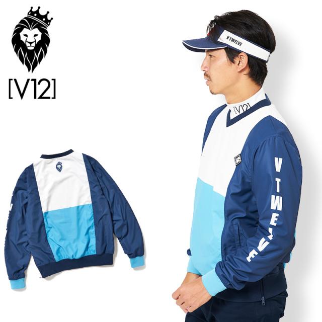 V12 ゴルフ ヴィ・トゥエルヴ メンズ SWITCH JACK 長袖ジャケット V121920-JK03 75/Blue 秋冬春【新品】ZCBQ ゴルフウェア トップス アウター VTLOGO VTロゴ スイッチジャック おしゃれ ブランド V12 GOLF