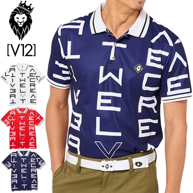 V12 ゴルフウェア ポロシャツ V12 ゴルフ メンズ ポロシャツ TWO FACE