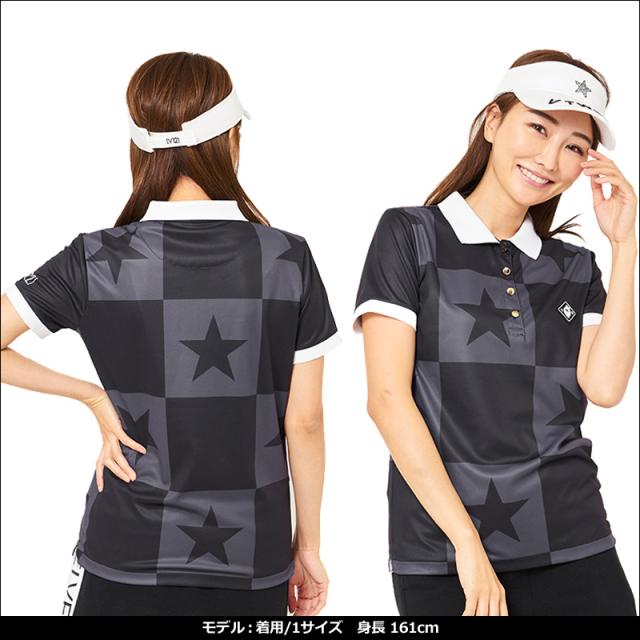 V12 ゴルフ レディース 半袖 ポロシャツ PANEL STAR POLO V122010-CT02