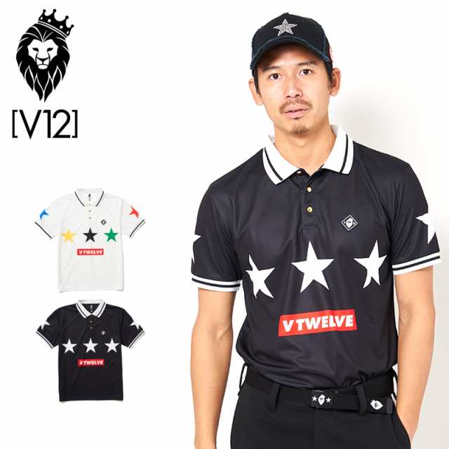 V12 ゴルフ ヴィ・トゥエルヴ メンズ 半袖 ポロシャツ 5 STAR POLO