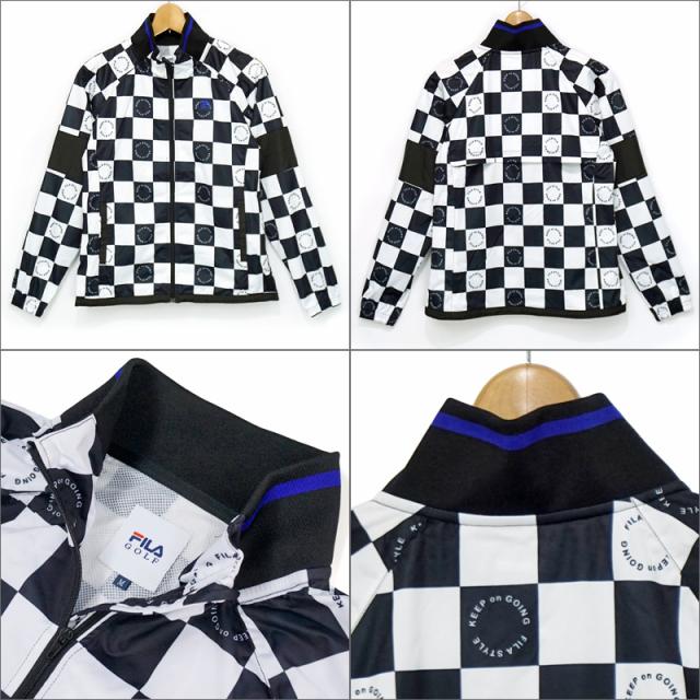 FILA Golf フィラゴルフ レディース ジャケット セット フェイクレザーベスト付き 撥水 ストレッチ 790207 春秋冬【新品】PCBR レディス ブルゾン ゴルフウェア レディースウェア トップス テニス_4